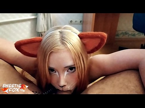 ❤️ Kitsune ngulu kontol lan cum ing dheweke tutuk ❌ Video porno ing kita  ❌️❤